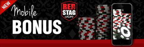 There are exclusive promotions for wagering via mobile device at Red Stag casino